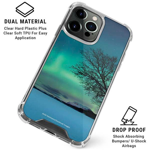 StockTrek Aurora Borealis over a lake in Norway iPhone 16 Pro Clear Case